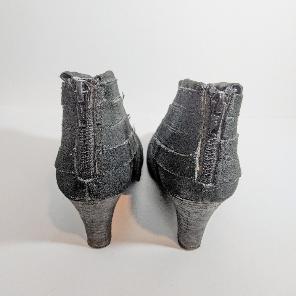Naughty monkey black suede booties silver buckles - Picture 5 of 6